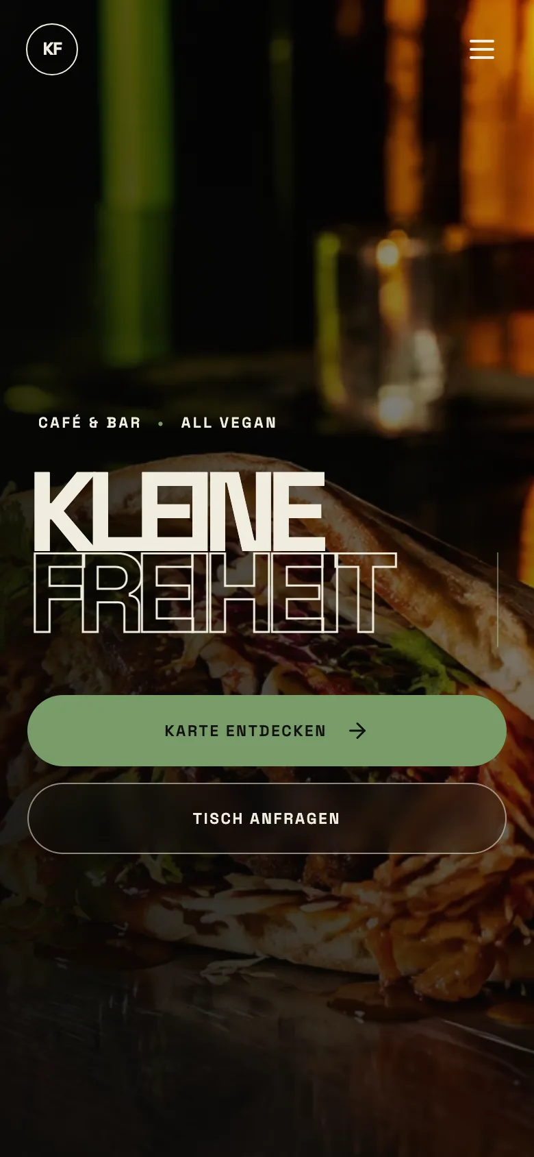 Startseite der Kleinen Freiheit auf dem Handy