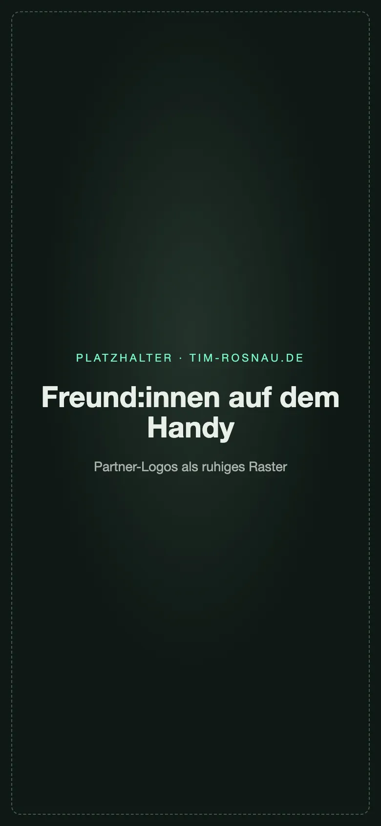 Freund:innen auf dem Handy als Raster aus Partner-Logos
