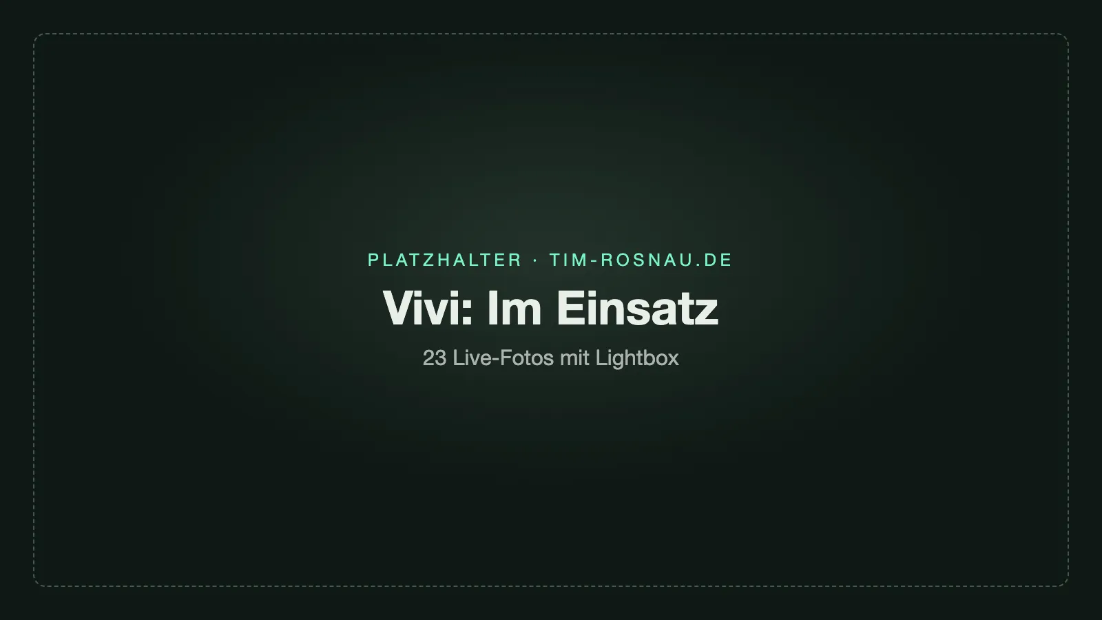 Kontaktbogen mit Fotos von Vivi im Einsatz