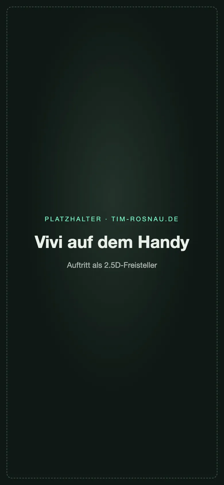 Vivi-Showroom auf dem Handy mit Freisteller der mobilen Küche